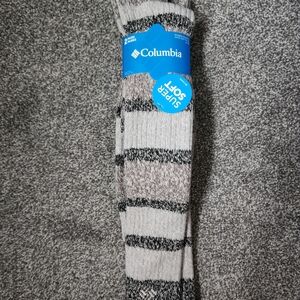 Columbia Women's Black and Gray Striped Socks